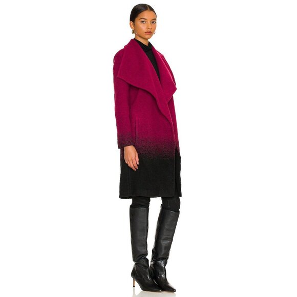 Steve Madden Ombre Brushed Fleece My Way Coat - Picture 2 of 5